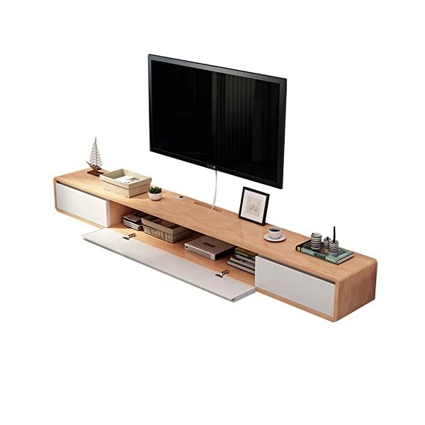 EsEntL Meuble TV Mural 47,2/55,1 Pouces Meuble TV Flottant Mural - Console Multimédia pour Centre de Divertissement en Bois a