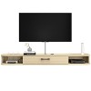 Meuble TV Flottant Mural Meuble TV Flottant Console TV en Bois avec Rangement pour Salon Chambre Bureau/Couleur Bois/1200Mm w