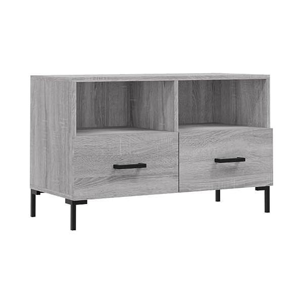 vidaXL Meuble TV Sonoma Gris 80x36x50 cm Bois dingénierie
