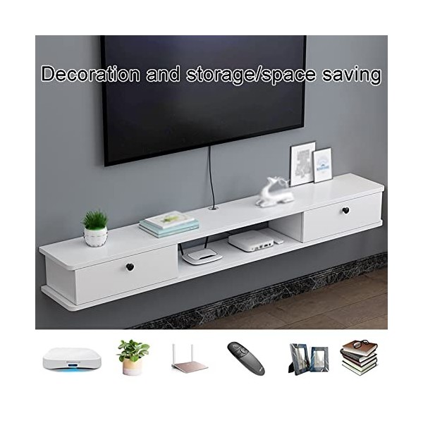 WANGPP Meuble TV Flottant,Meuble TV Mural,Étagère TV Suspendue Décorative,Composant Darmoire De Centre De Divertissement,pou