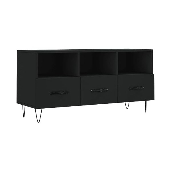 vidaXL Meuble TV Gris béton 102x36x50 cm Bois dingénierie