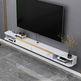 Meuble TV Meuble TV Flottant Console Multimédia Murale Meuble TV Rangement de Bureau Flottant Unité de Divertissement Flottan