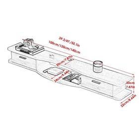 Table TV Meuble TV Mural Console Multimédia Murale, Meuble TV Flottant, Étagère De Rangement Multimédia pour Salon Chambre, 1