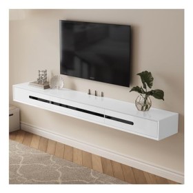 Unité TV, Meuble TV Suspendu Moderne, Meuble De Divertissement Mural, Meuble De Rangement pour Petit Appartement, Console Mul