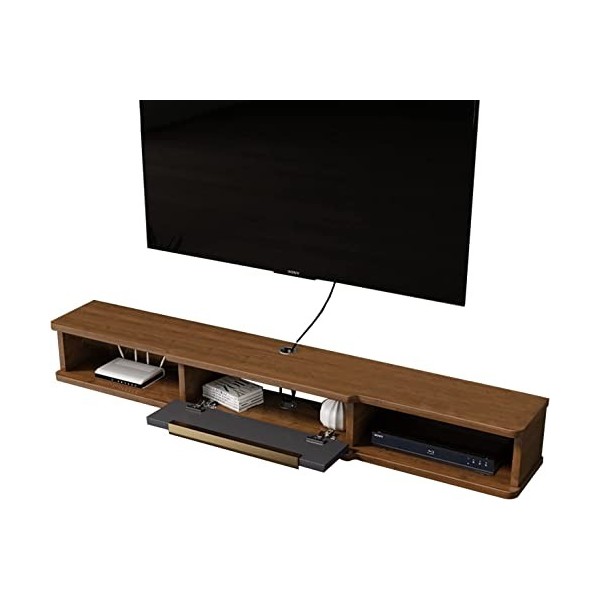 Meuble de télévision flottant Meuble de télévision mural Étagère de télévision flottante, Meuble de rangement pour meuble de 