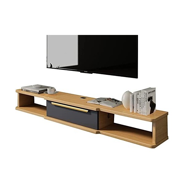 Meuble de télévision flottant Meuble de télévision mural Étagère de télévision flottante, Meuble de rangement pour meuble de 