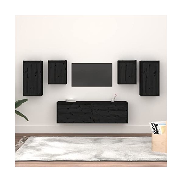 VEEKI Meuble TV, Meuble TV Suspendu, Meuble TV Industriel, Meuble TV Bois, Meuble Chambre, Convient pour Salon ou Chambre, Me