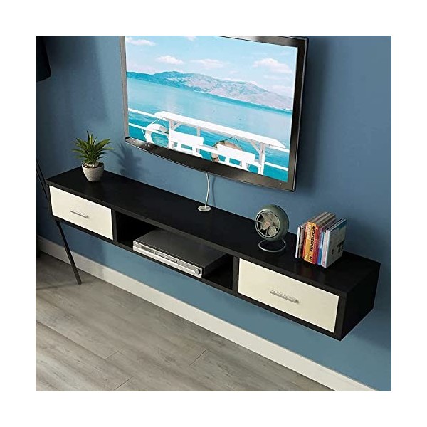 LILUKO Meuble TV Flottant YJ Meuble TV Flottant, Meuble TV Mural, Étagère Flottante Media Entertainment Center Meubles pour S