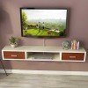 LILUKO Meuble TV Flottant YJ Meuble TV Flottant, Meuble TV Mural, Étagère Flottante Media Entertainment Center Meubles pour S