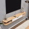 Uvency Meuble Tv En Bois, Étagère de Rangement Murale Flottante Pour Meuble Tv, Centre de Contrôle Multimédia, Support Stb 39
