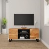 Meuble TV de jardin en bois dacacia massif 105 x 33 x 46 cm