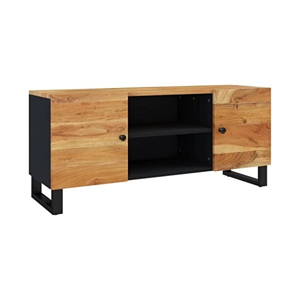 Meuble TV de jardin en bois dacacia massif 105 x 33 x 46 cm