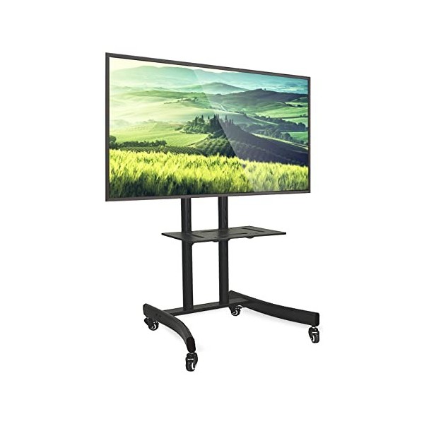 ABCCANOPY Meuble TV avec roulettes et étagère réglable pour écran plat LED LCD OLED 32–65 pouces Tv Stand D960b