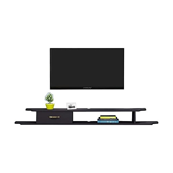 Meuble TV Mural Console multimédia Murale asymétrique, Meuble TV Flottant, étagères de Rangement murales, Meuble TV 47,2/55,1