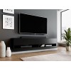 Furnix Alyx - Meuble TV Bas - 300 x 34 x 32 cm l x H x P 3 x 100 cm - sans éclairage LED - 6 Compartiments avec Porte « Pus