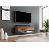 Furnix Alyx - Meuble TV Bas - 300 x 34 x 32 cm l x H x P 3 x 100 cm - sans éclairage LED - 6 Compartiments avec Porte « Pus
