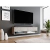 Furnix Alyx - Meuble TV Bas - 300 x 34 x 32 cm l x H x P 3 x 100 cm - sans éclairage LED - 6 Compartiments avec Porte « Pus