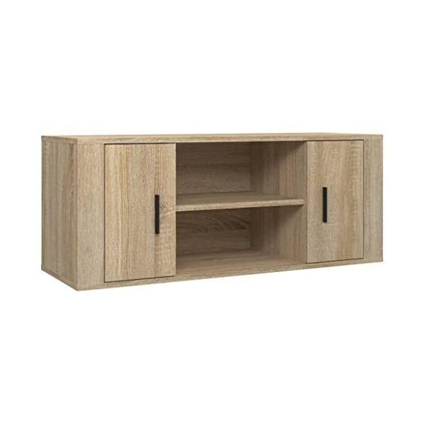 vidaXL Meuble TV Chêne Sonoma 100x35x40 cm Bois dingénierie