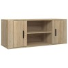 vidaXL Meuble TV Chêne Sonoma 100x35x40 cm Bois dingénierie