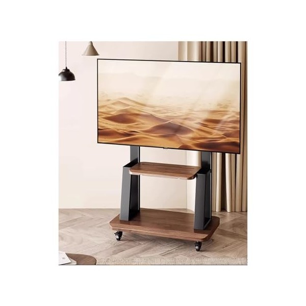 Support TV Roulant Mobile pour 32 40 45 50 55 65 75 Pouces, Support Universel avec roulettes, Chambre À Coucher Salon Chariot