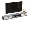 Meuble TV flottant avec 2 portes, centre de divertissement mural pour console multimédia, étagère pour décodeur, étagère vidé