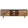 Gecheer Meuble TV Bois de manguier Massif 140 x 30 x 45 cm Banc TV, Support de Télévision pour Salon, Chambre Meubles de Mais