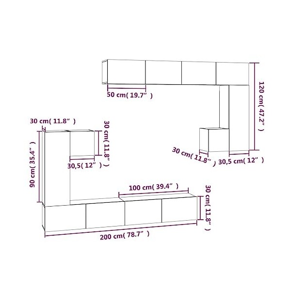 Toshilian Meuble TV Suspendu, Banc TV Flottant Meuble de Rangement Meuble TV Mural Blanc Bois dingénierie