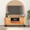 HEPBAK Meuble TV 105 x 33,5 x 46 cm en bois dacacia massif et meubles en bois dingénierie