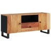 HEPBAK Meuble TV 105 x 33,5 x 46 cm en bois dacacia massif et meubles en bois dingénierie