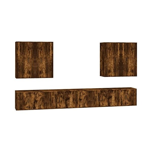 WREWING Meuble TV,Support pour Téléviseur Jusqu’à 50-80 Pouces,Table Télé avec Étagères Réglables,Bas Table TV Support de Tél