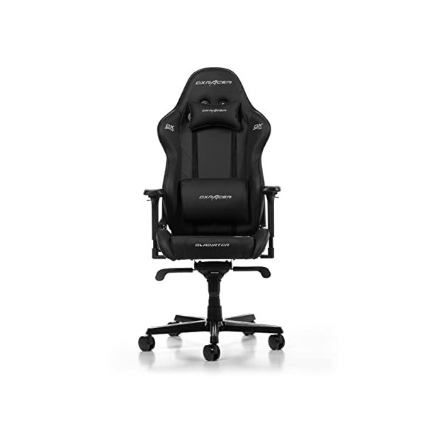 DXRacer loriginal Gladiator G001 Chaise&nbsp;Gaming, Simili Cuir, Noir, Jusquà 2 m