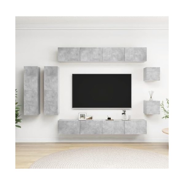 Meuble TV, Bas Table TV, Meuble TV Suspendu, Meuble télé, Meuble TV Industriel, Meuble Chambre, pour Salon ou Chambre, Ensemb