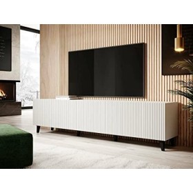 Meuble TV 200x53x40 cm Blanc Palace Meuble Hi-FI Luxueux sideboeard Commode sur Pied