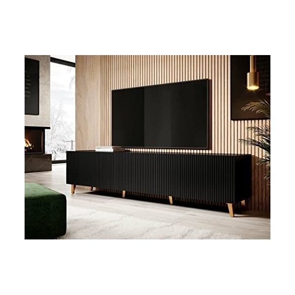 Meuble TV 200x53x40 cm Blanc Palace Meuble Hi-FI Luxueux sideboeard Commode sur Pied