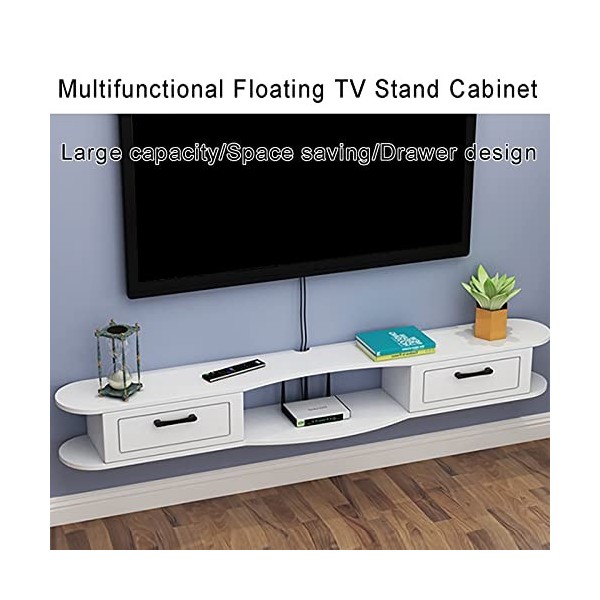 WANGPP Meuble TV Flottant Mural, Meuble TV Moderne, Composant Darmoire De Centre De Divertissement, avec Porte Et Unité De S