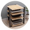 Support TV HiFi Rack AV À 2/3/4 Niveaux Étagères Multifonctions en MDF pour Ampli AV, Trépied De Plateau De Haut-Parleur Prof