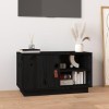Meuble TV Noir 70x34x40 cm Bois de pin Massif - Banc TV, Meuble TV Suspendu, Convient pour Salon ou Chambre