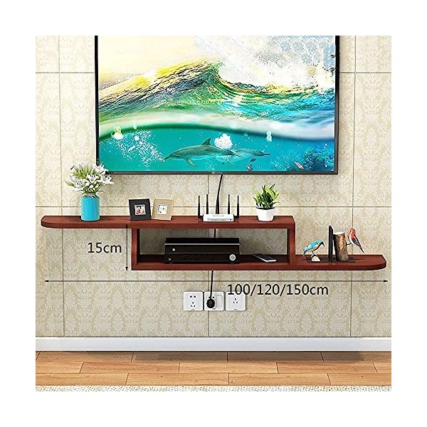 Meuble TV Suspendu,Meuble TV Flottant,Meuble TV Mural pour Étagère De Routeur DVD Set-Top Box Storage/a/150Cm wwyy