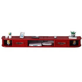 WFENG Meuble TV Suspendu/Meuble Flottant,Avec 3 Compartiments Ouverts Pour DVD/CD/AV Equipement,Pour Salon/Bureau/Divertissem