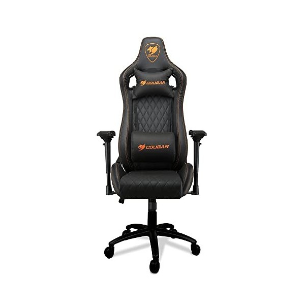 COUGAR Gaming Armors Black Fauteuil Gaming, Simili Cuir, Noir, Médium
