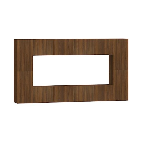 ARKEM Ensemble de Meubles TV 8 pcs Chêne Marron Bois dingénierie,Meuble TV Longueur,Meuble Bas Salon,Meubles De Salon TV