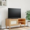 Meuble TV SENJA aspect rotin Marron 106 x 40 x 49 cm