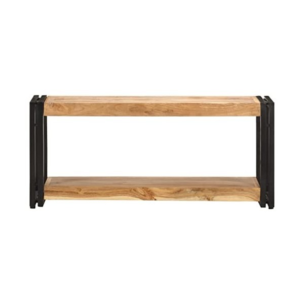 Meuble TV en bois dacacia massif 90 x 30 x 40 cm