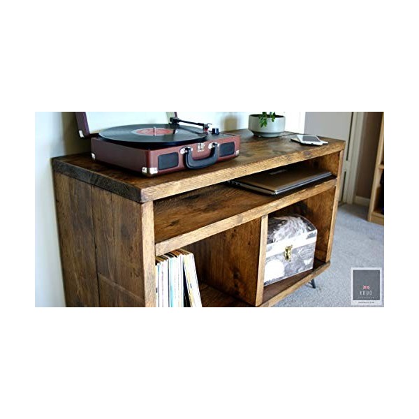 Support pour Lecteur de Disque - Stockage de disques en Vinyle - Support de Plateau tournant - Meuble échafaudage - Meuble TV