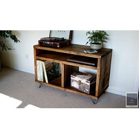 Support pour Lecteur de Disque - Stockage de disques en Vinyle - Support de Plateau tournant - Meuble échafaudage - Meuble TV