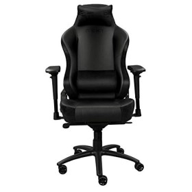 REKT Comfort-R Chaise Gaming Noir Simili Cuir et Velours - Fauteuil Gamer Haute qualité Accoudoirs 4D - Coussin Lombaire et a
