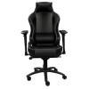 REKT Comfort-R Chaise Gaming Noir Simili Cuir et Velours - Fauteuil Gamer Haute qualité Accoudoirs 4D - Coussin Lombaire et a