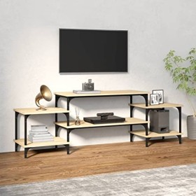 VEEKI Meuble TV, Meuble TV Suspendu, Meuble TV Industriel, Meuble TV Bois, Meuble Chambre, Convient pour Salon ou Chambre, Ch