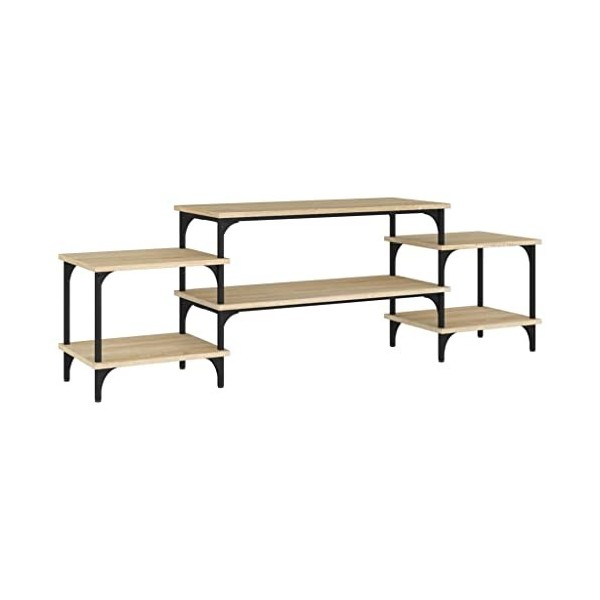 VEEKI Meuble TV, Meuble TV Suspendu, Meuble TV Industriel, Meuble TV Bois, Meuble Chambre, Convient pour Salon ou Chambre, Ch