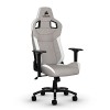 Corsair T3 Rush - Tissu en Polyester Fauteuil Gaming Revêtement en Tissu doux Respirant, Coussin Ajustable pour La Nuque, Lo